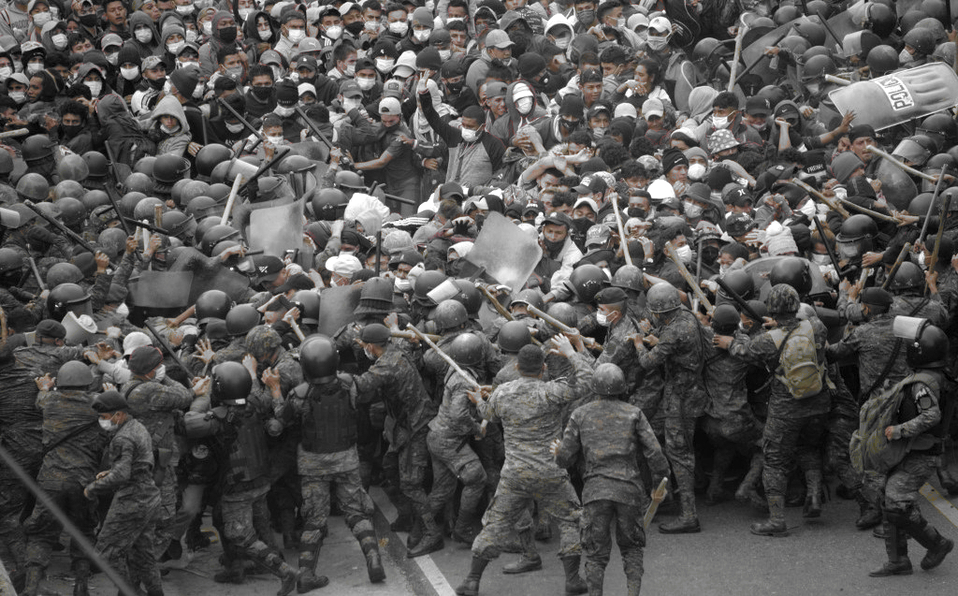 Caravana migrante en Guatemala